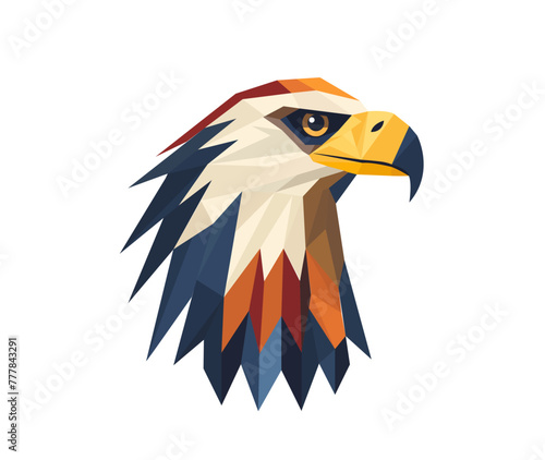 Geometric Eagle logo isolated on white background