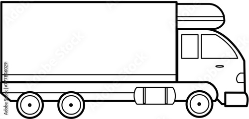 vehicle truck on road illustration