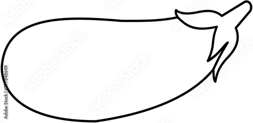vegetable egg plant outline illustration