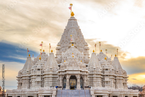 Obraz na płótnie Scenic view of Akshardham Mahamandir temple at BAPS Swaminarayan Akshardham w salonie