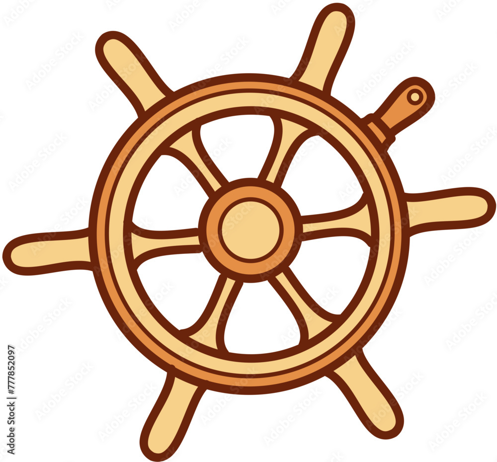 wood ship steering