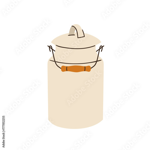 Milk can, vector illustration
