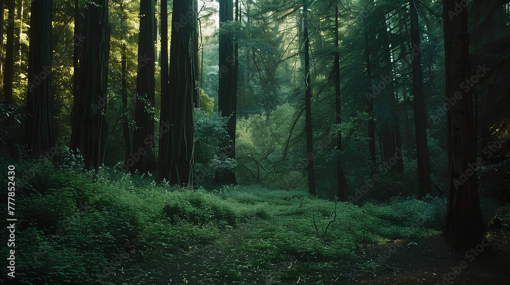 Obraz premium morning in the forest