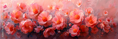 red and yellow flowers,
 Abstract pink floral background Pink flowers pa photo