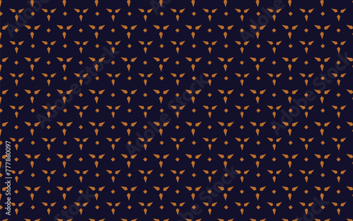 Luxury abstract geometric pattern. Seamless vector background. Dark blue and gold ornament. 