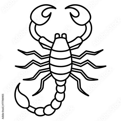 scorpion silhouette isolated on white