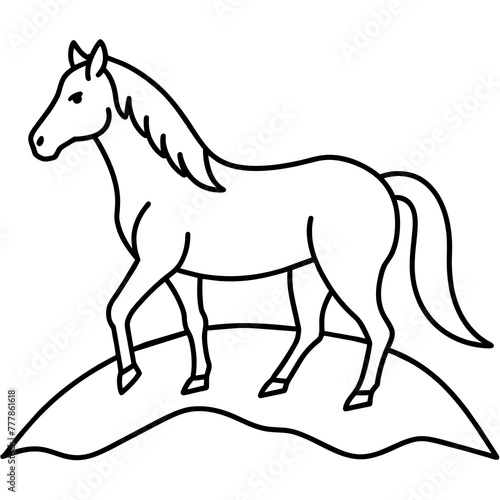 horse silhouette vector