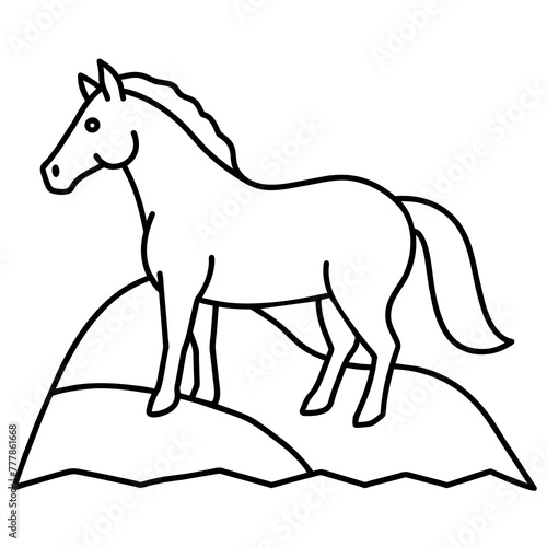 horse silhouette vector