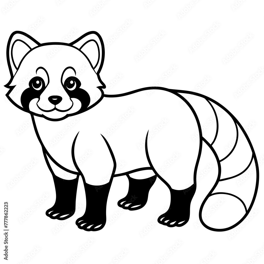 Playful Red Panda: Vector Illustration