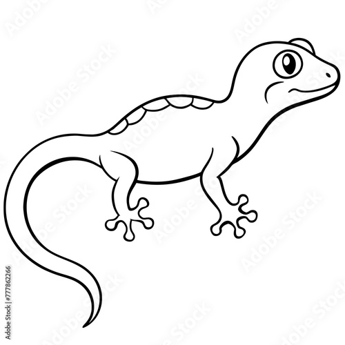  Lively Lizard  Vector Illustration