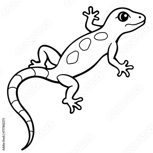  Lively Lizard  Vector Illustration