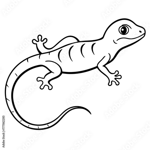  Lively Lizard  Vector Illustration