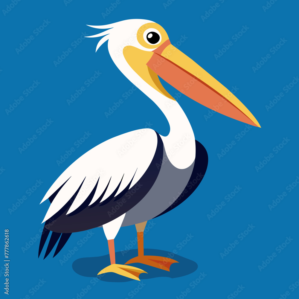 Majestic Pelican: A Vector Illustration Majestic Pelican: A Vector Illustration