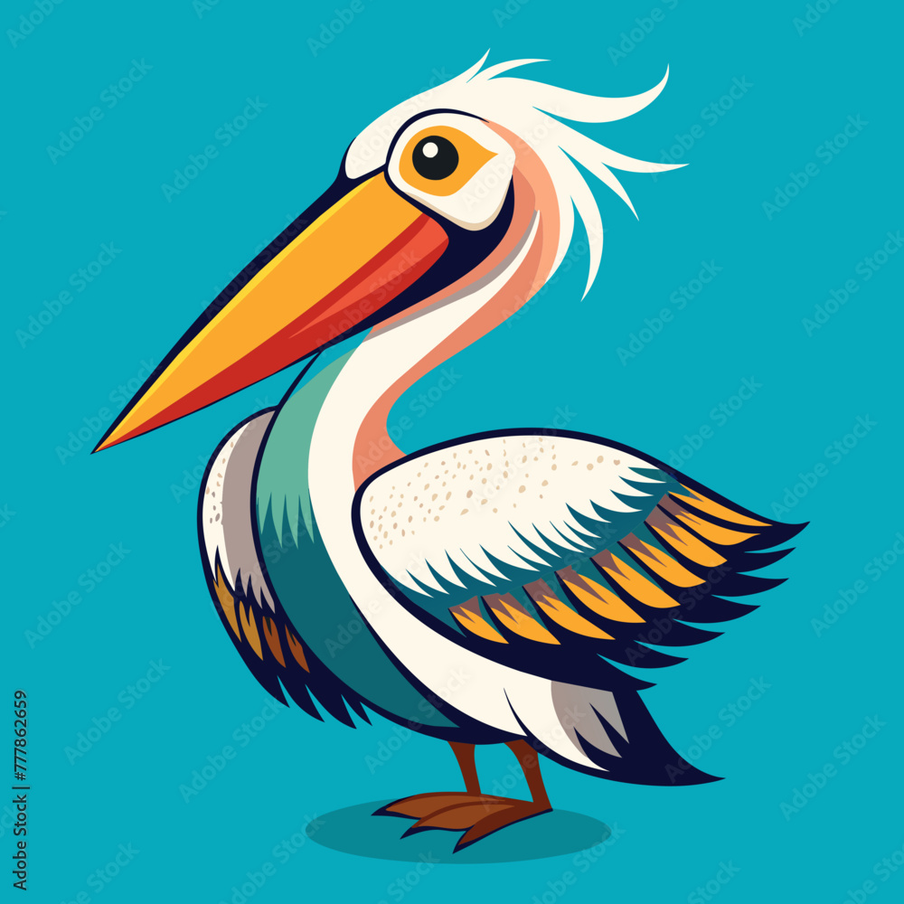 Majestic Pelican: A Vector Illustration Majestic Pelican: A Vector Illustration