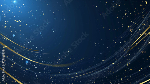 Space Falling Star Particles Corporate Template. Classy speedy lines Abstract trophy. Generative Ai photo