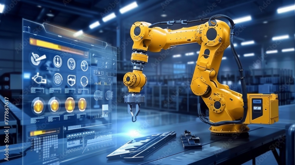 Smart industry robot arms for digital factory production technology Smart industry robot arms for digital factory production technology