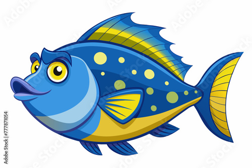 sea-fish--in-profile--side-view--the-head vector illustration 