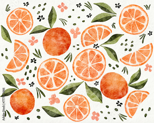 Orange fruit illustration 