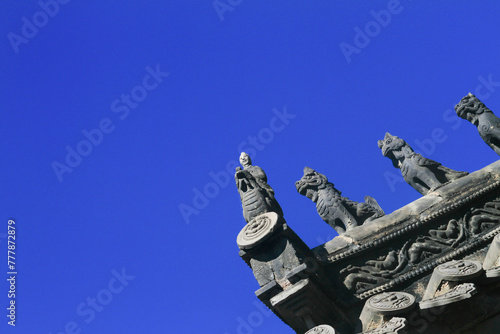 A roof decoration on a Chinese tower temple architecture © Daniel