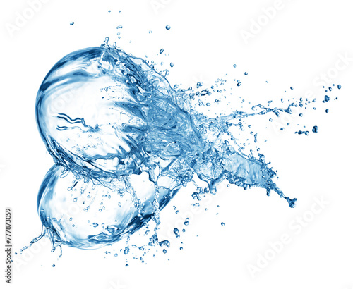 water splash isolated on white