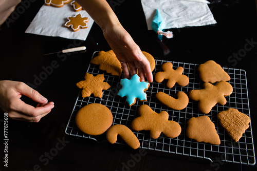 Gingerbread workpieces  photo