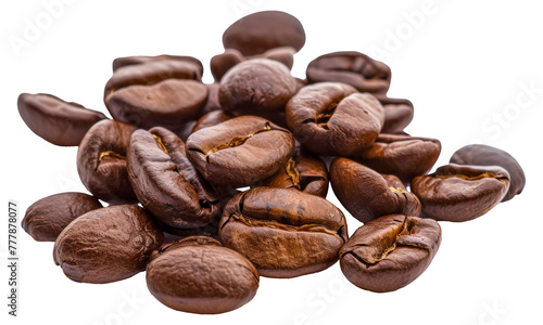 A pile of coffee beans  cut out - stock png.