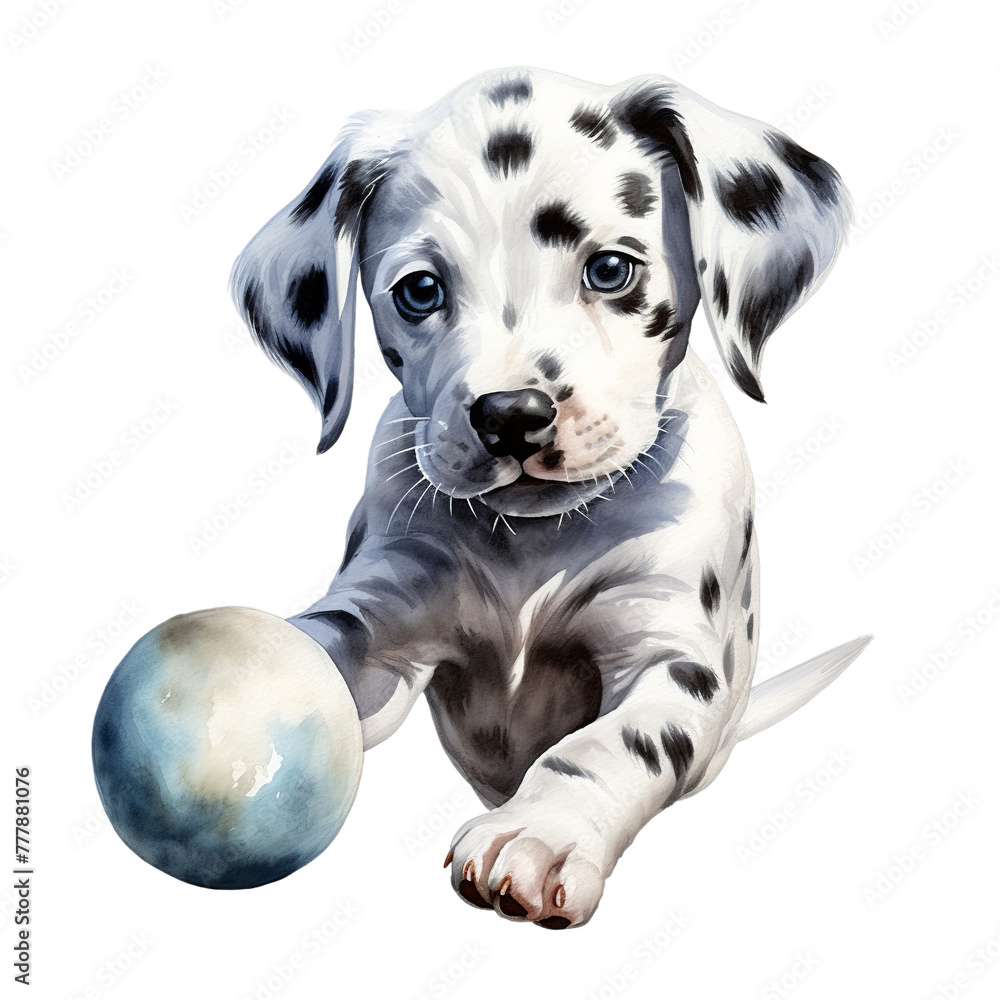 illustration of Clipart watercolor, Isolated on transparent PNG background, Generative ai