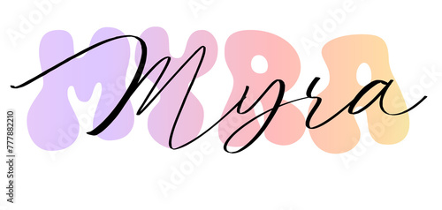 Myra Planner Name, Sticker, label, nametag & identify
