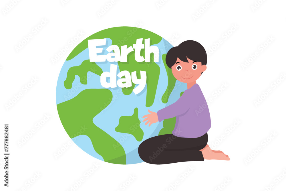 Earth Day Flat Design Illustration Earth Day Flat Design Illustration