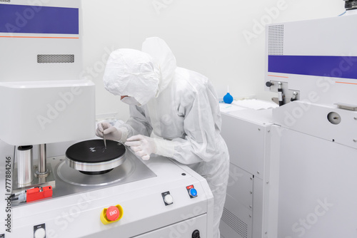 Scientist Working With Inductively Coupled Plasma Reactive Ion Etching photo