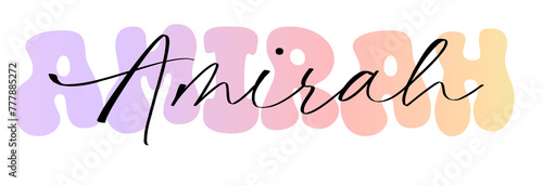 Cuadro en lienzo Amirah Planner Name, Sticker, label, nametag & identify