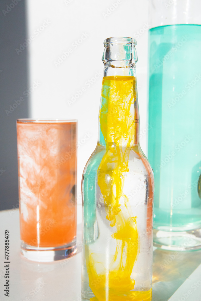 Colourful drinks / a lemonade and a cocktail Colourful drinks / a lemonade and a cocktail