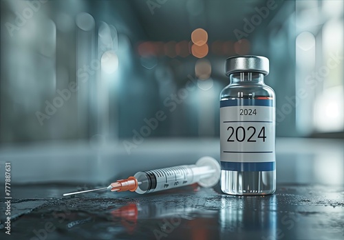 Medical Injection: Vial and Syringe Close-Up 2024