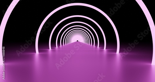 Neon tunnel photo