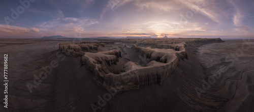 Badlands and desert formations photo