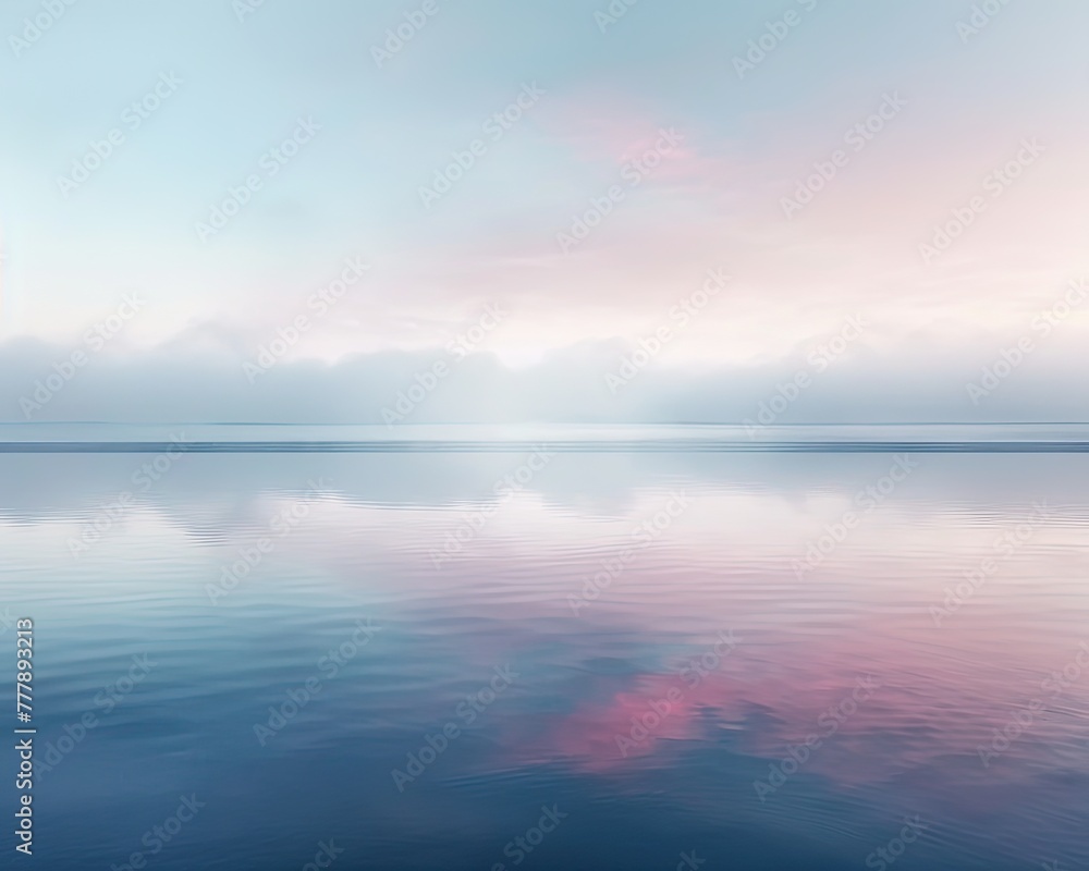 soothing pastel gradient sky reflected in the still waters of a tranquil lake soothing pastel gradient sky reflected in the still waters of a tranquil lake