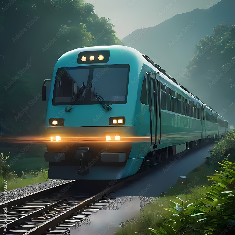 Naklejka premium Train in Norway