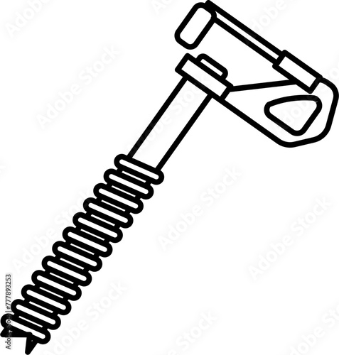 Ice Screw Outline Icon