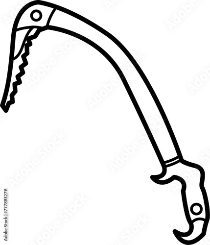 Climbing Ice Axe Outline Icon