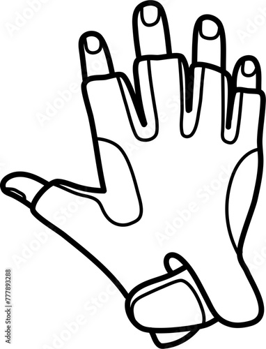 Climbing Gloves Outline Icon