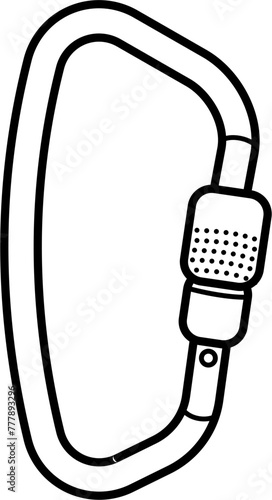 Climbing Carabiner Outline Icon