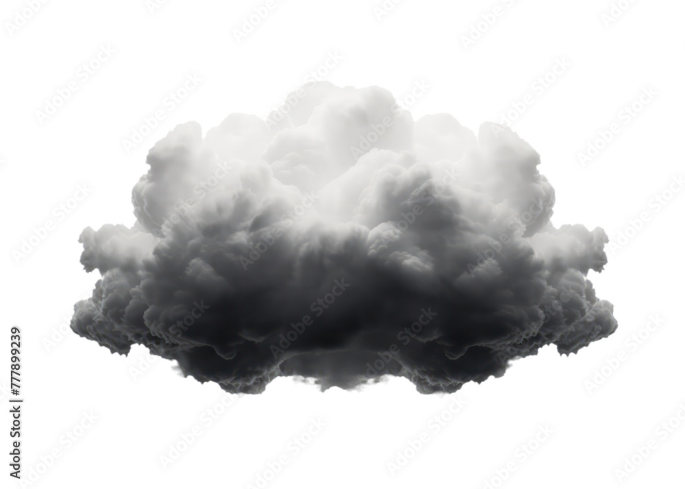 Fototapeta premium realistic dark png cloud on transparent background