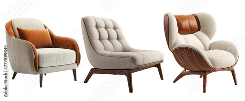 modern and comfy lounge chair in set of three © starlineart