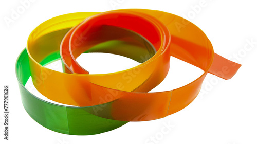 A colorful plastic strip is shown - stock png.