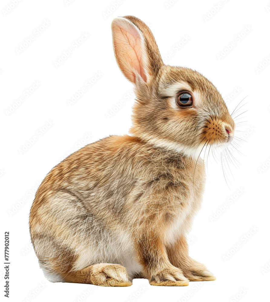 Fototapeta premium A rabbit is sitting, cut out - stock png.