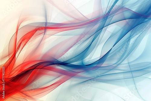 Abstract red, blue, and white background