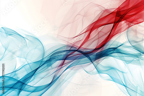 Abstract red, blue, and white background