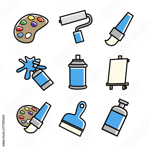 Vector icon set of art and grahic design fit for poster ,element,bacground,website,bussines and more