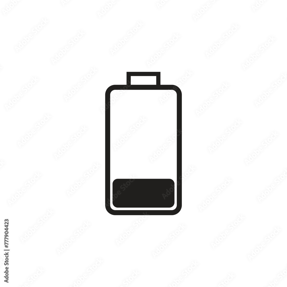 battery icon in flat style with background. battery icon in flat style with background.
