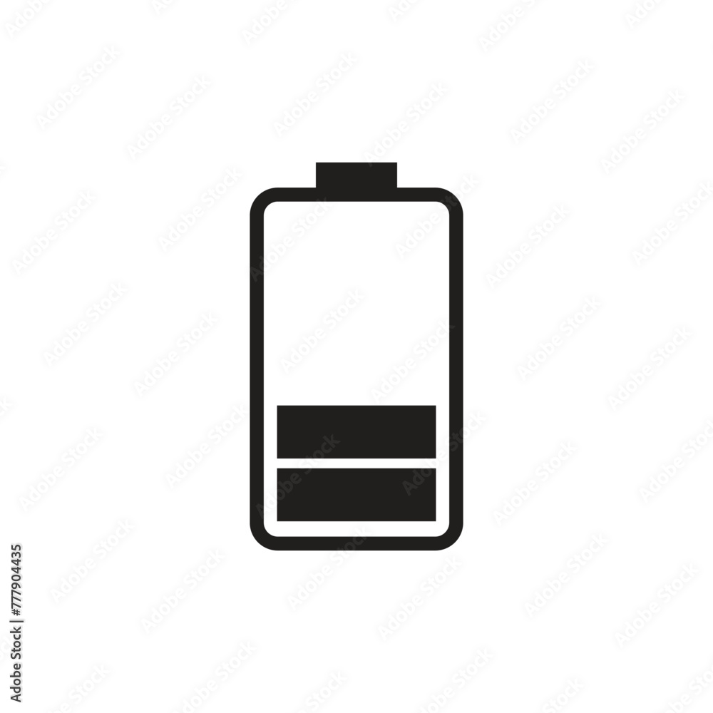 battery icon in flat style with background. battery icon in flat style with background.